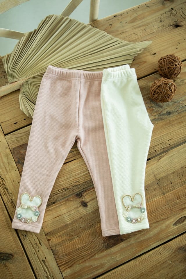 PUDDING - Korean Children Fashion - #Kfashion4kids - Rabbit Leggings - 3