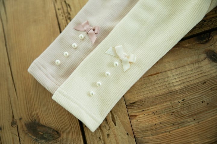 PUDDING - Korean Children Fashion - #Kfashion4kids - Pearl Leggings