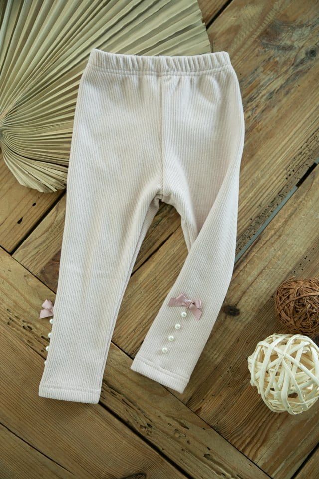PUDDING - Korean Children Fashion - #Kfashion4kids - Pearl Leggings - 3