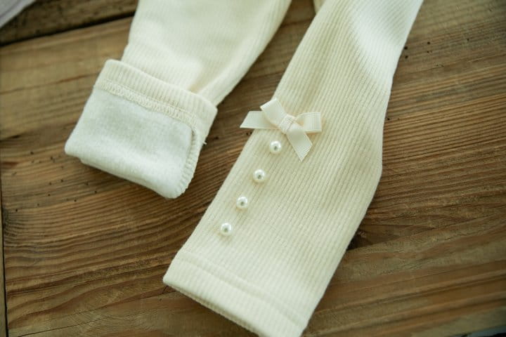 PUDDING - Korean Children Fashion - #Kfashion4kids - Pearl Leggings - 6