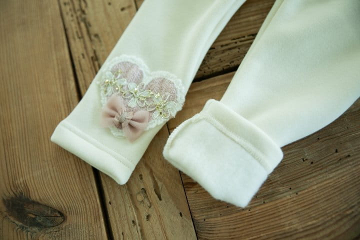 PUDDING - Korean Children Fashion - #Kfashion4kids - Heart Leggings