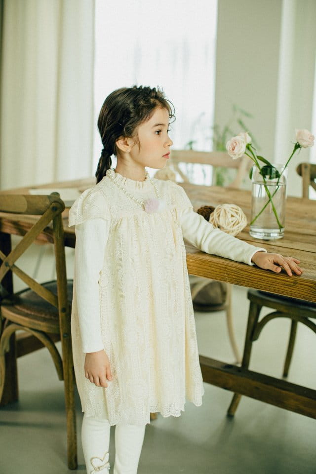 PUDDING - Korean Children Fashion - #Kfashion4kids - Rashell Necklace One-piece - 3