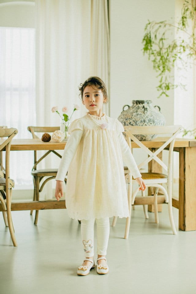PUDDING - Korean Children Fashion - #Kfashion4kids - Rashell Necklace One-piece - 4