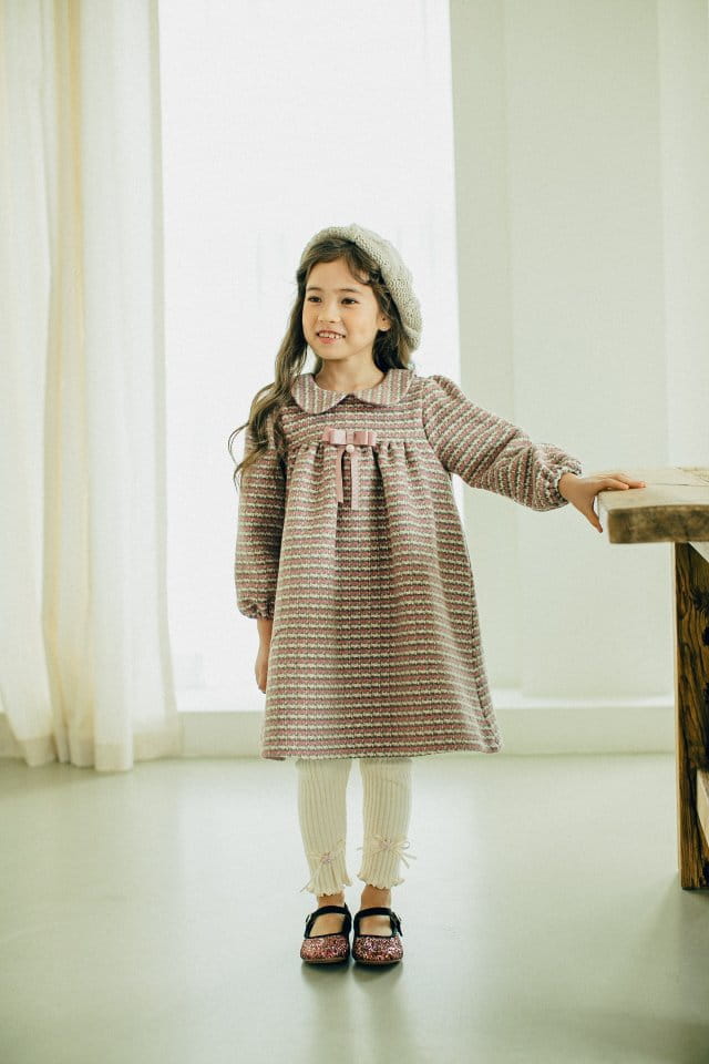 PUDDING - Korean Children Fashion - #Kfashion4kids - Check Collar One-piece - 7