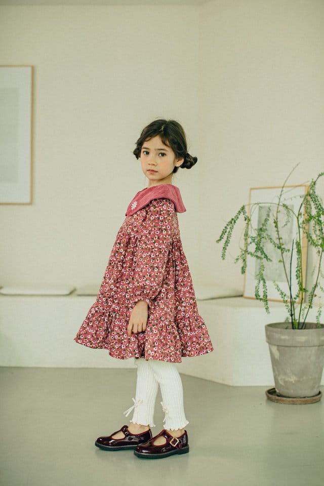 PUDDING - Korean Children Fashion - #Kfashion4kids - Flower Collar One-piece - 8