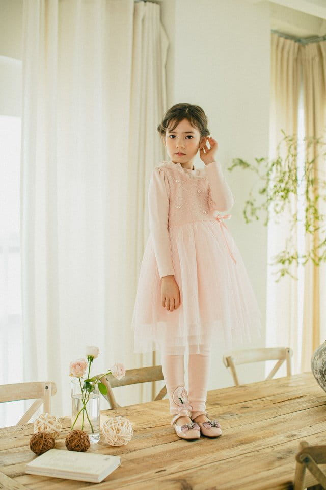 PUDDING - Korean Children Fashion - #Kfashion4kids - Pearl One-piece - 2