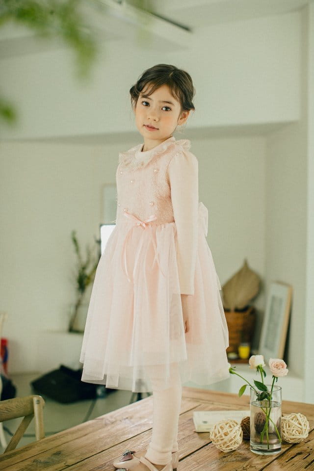 PUDDING - Korean Children Fashion - #Kfashion4kids - Pearl One-piece - 3