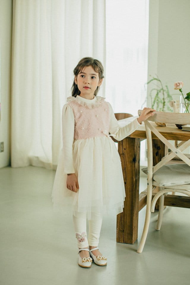 PUDDING - Korean Children Fashion - #Kfashion4kids - Pearl One-piece - 5