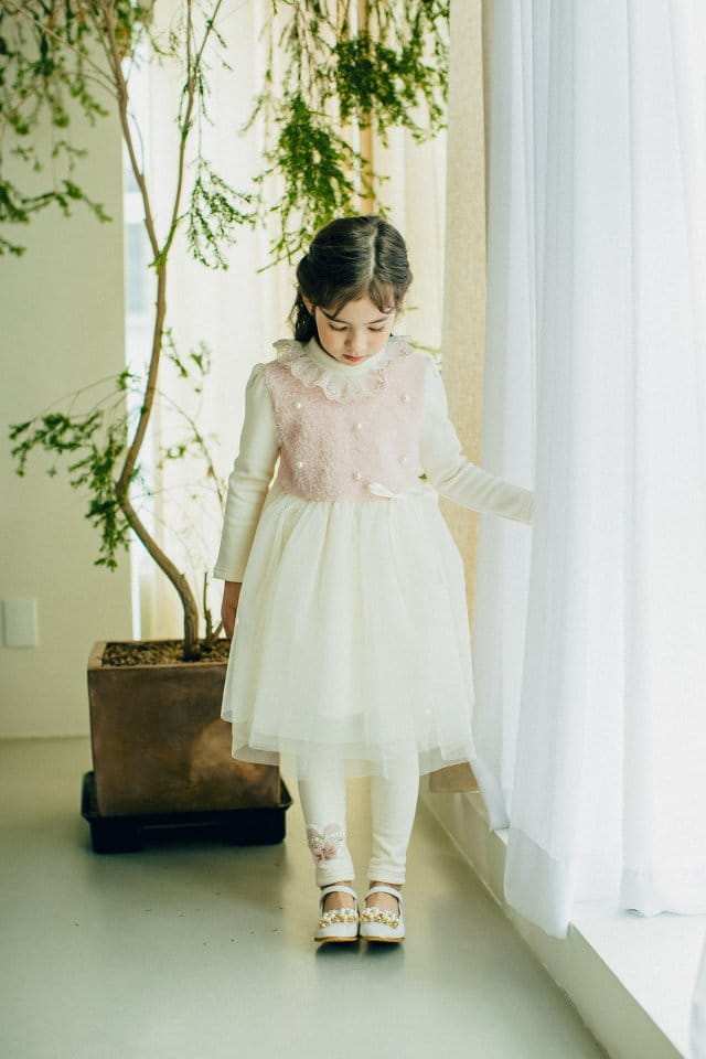 PUDDING - Korean Children Fashion - #Kfashion4kids - Pearl One-piece - 6