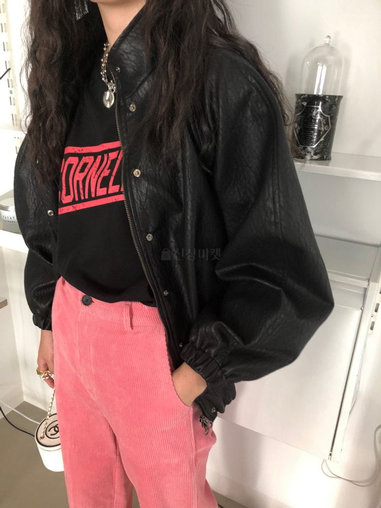 REPELLER - Korean Children Fashion - #Kfashion4kids - High Neck Leather Jacket - 3