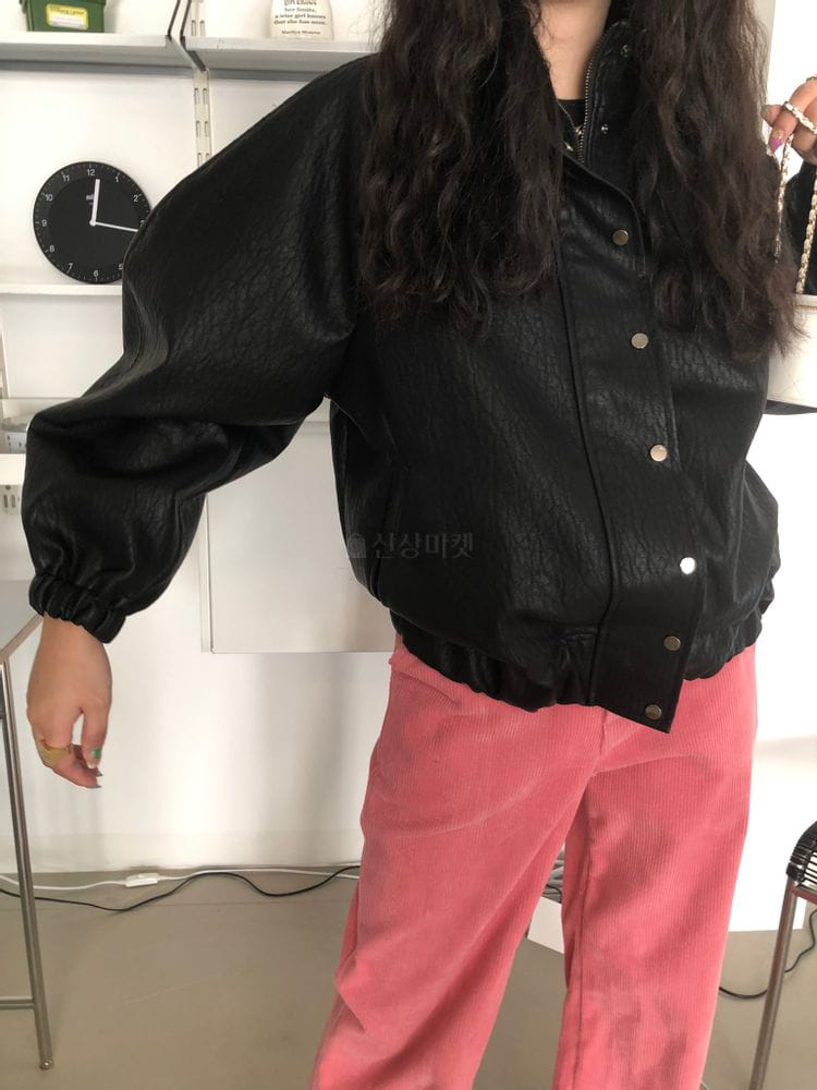 REPELLER - Korean Children Fashion - #Kfashion4kids - High Neck Leather Jacket - 4