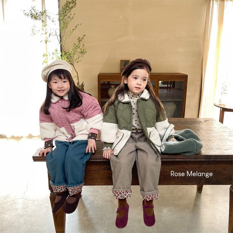 ROSE MELANGE - Korean Children Fashion - #Kfashion4kids - Merry Flower Bonding Pants - 4
