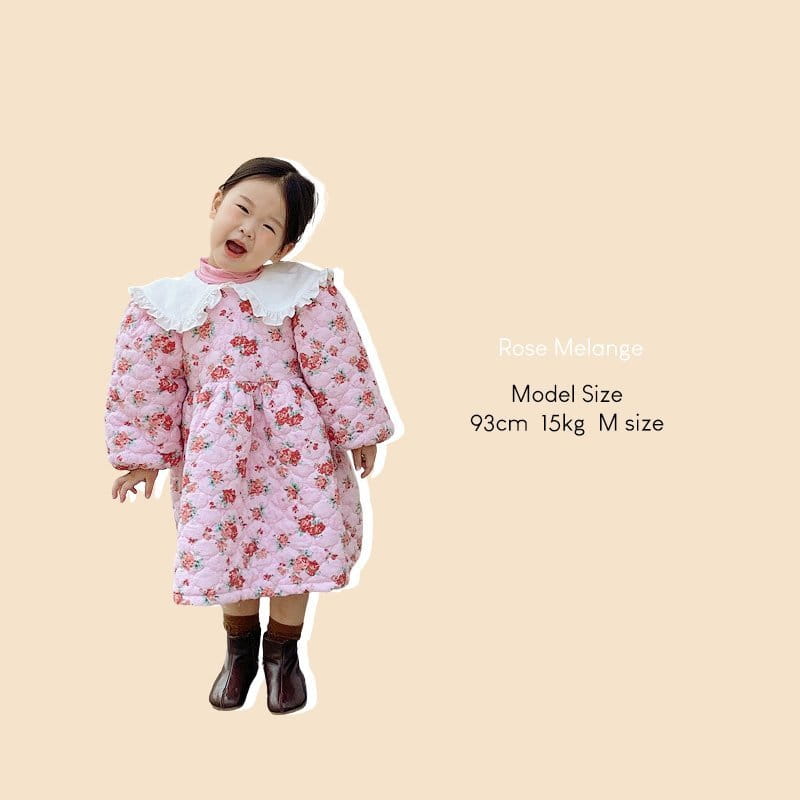 ROSE MELANGE - Korean Children Fashion - #Kfashion4kids - Rosa Quilting One-piece