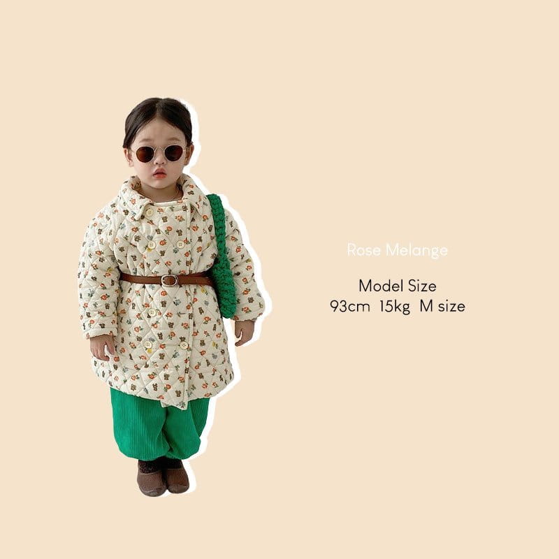 ROSE MELANGE - Korean Children Fashion - #Kfashion4kids - Gelda Quilting Double Coat