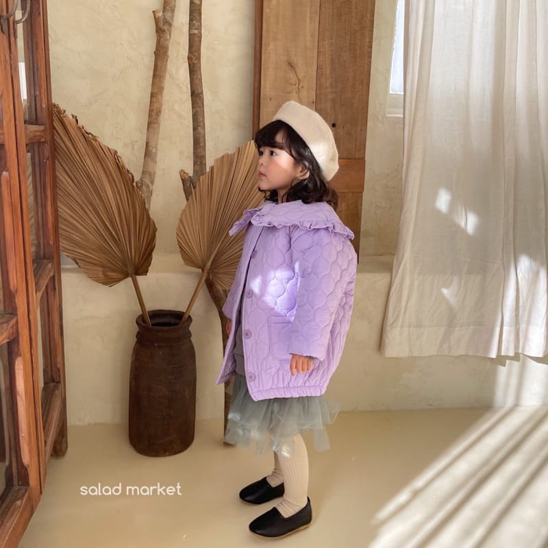 SALAD MARKET - Korean Children Fashion - #Kfashion4kids - Miu Frill Padding Coat - 11