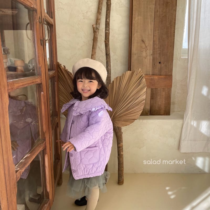 SALAD MARKET - Korean Children Fashion - #Kfashion4kids - Miu Frill Padding Coat - 9