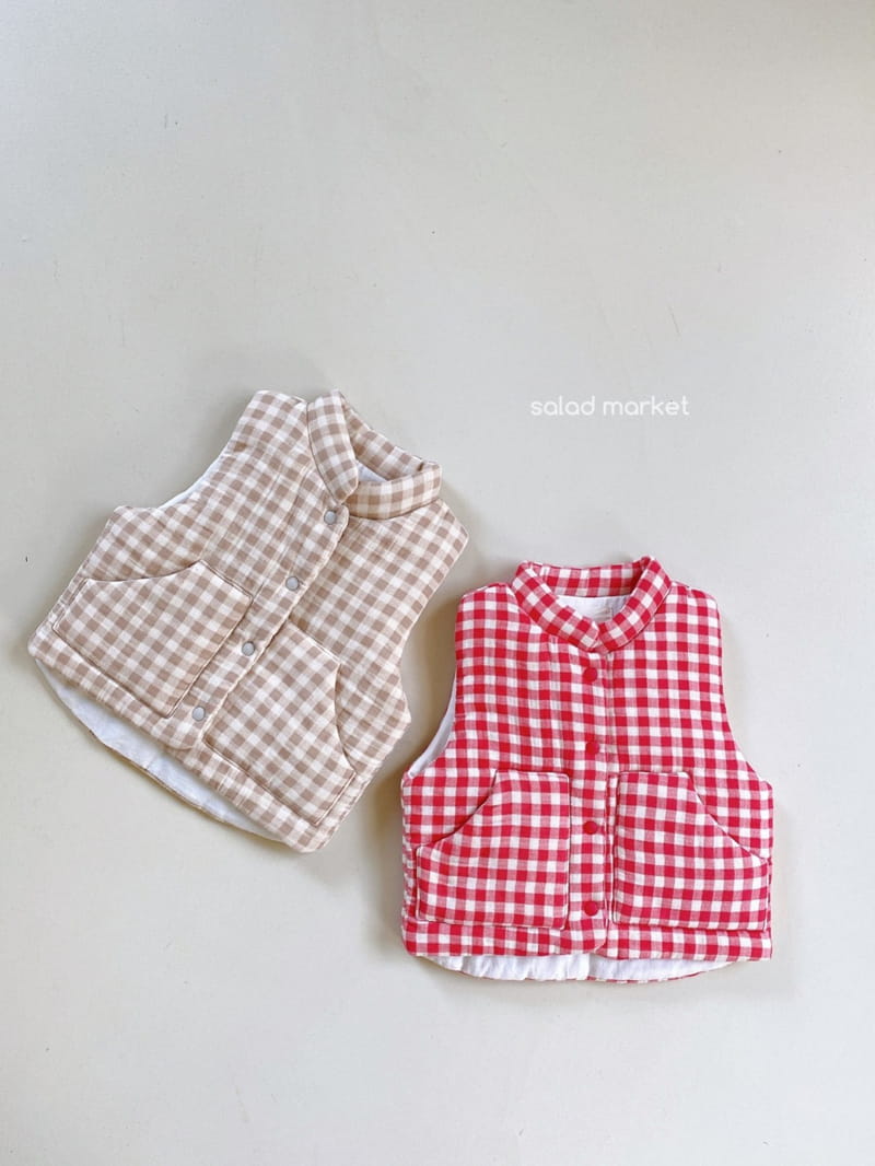 SALAD MARKET - Korean Children Fashion - #Kfashion4kids - Milk Check Vest