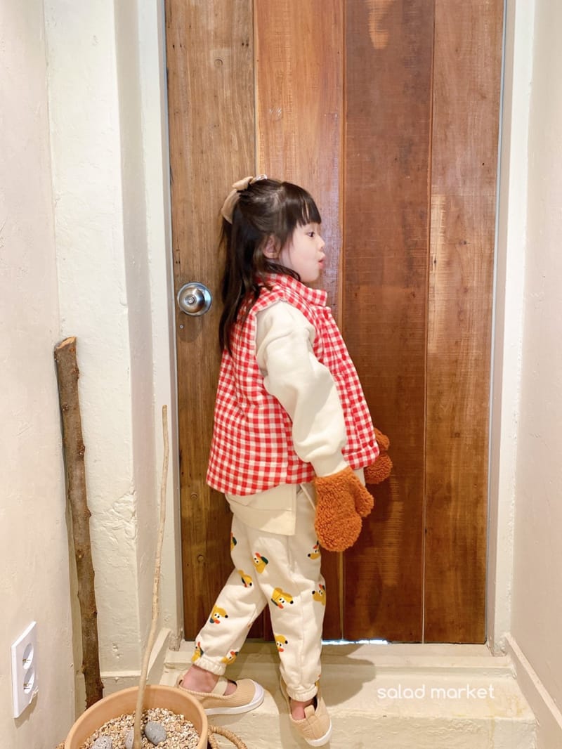 SALAD MARKET - Korean Children Fashion - #Kfashion4kids - Milk Check Vest - 10