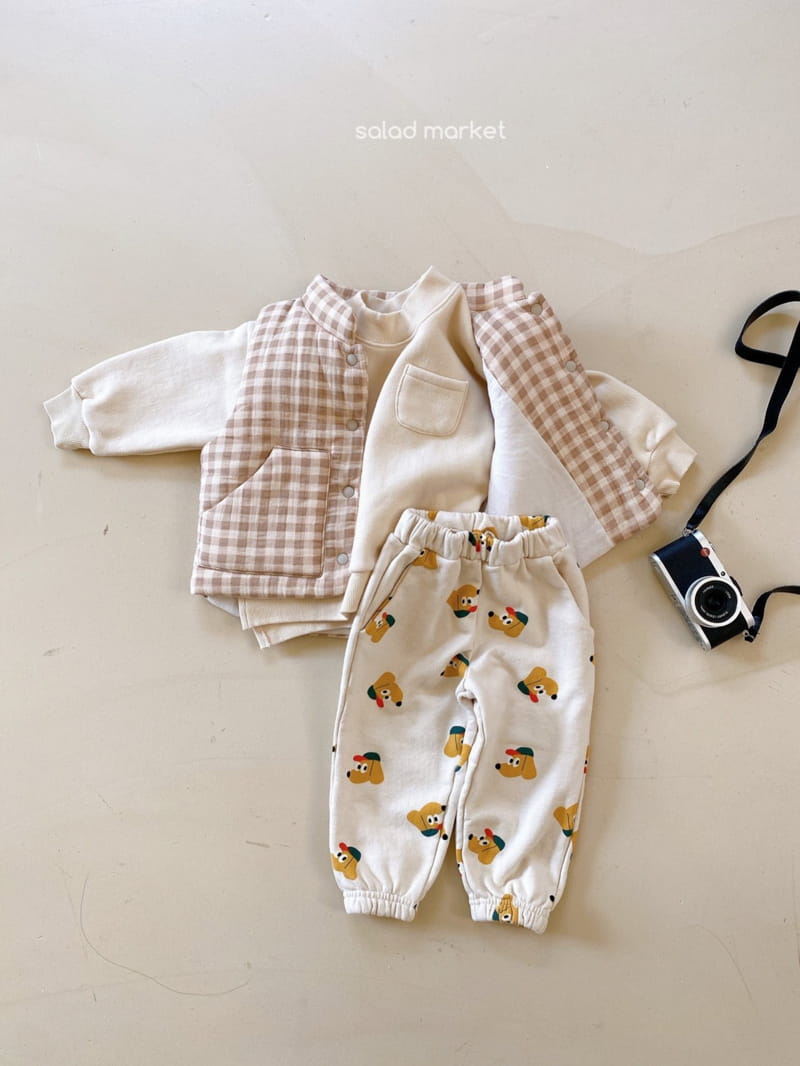 SALAD MARKET - Korean Children Fashion - #Kfashion4kids - Milk Check Vest - 2