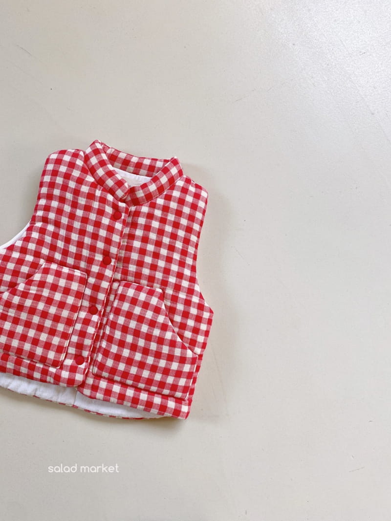 SALAD MARKET - Korean Children Fashion - #Kfashion4kids - Milk Check Vest - 3