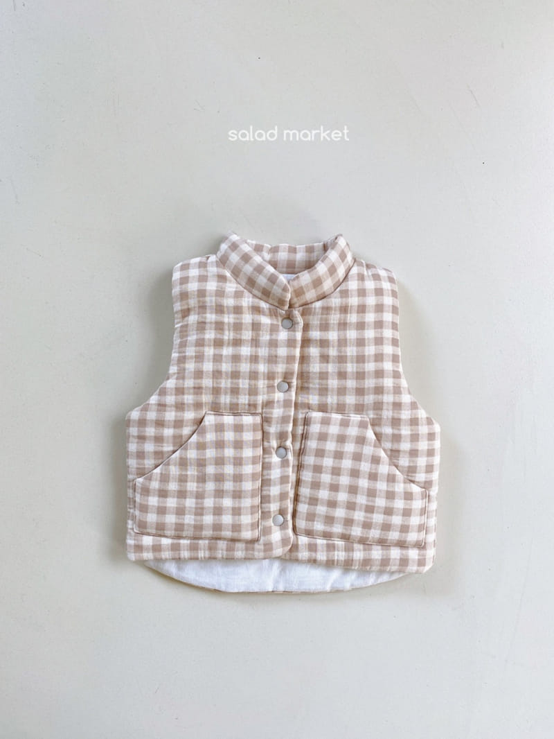 SALAD MARKET - Korean Children Fashion - #Kfashion4kids - Milk Check Vest - 4