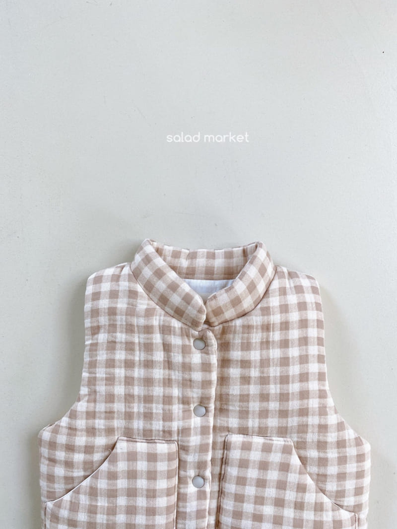 SALAD MARKET - Korean Children Fashion - #Kfashion4kids - Milk Check Vest - 5