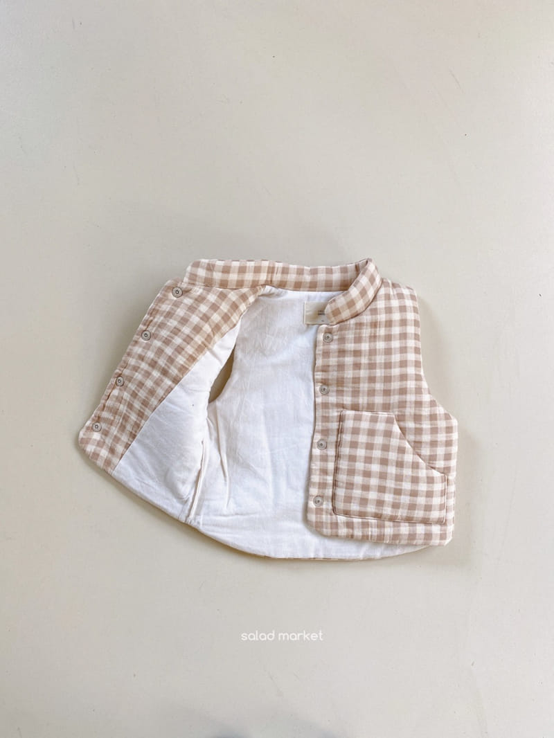 SALAD MARKET - Korean Children Fashion - #Kfashion4kids - Milk Check Vest - 6