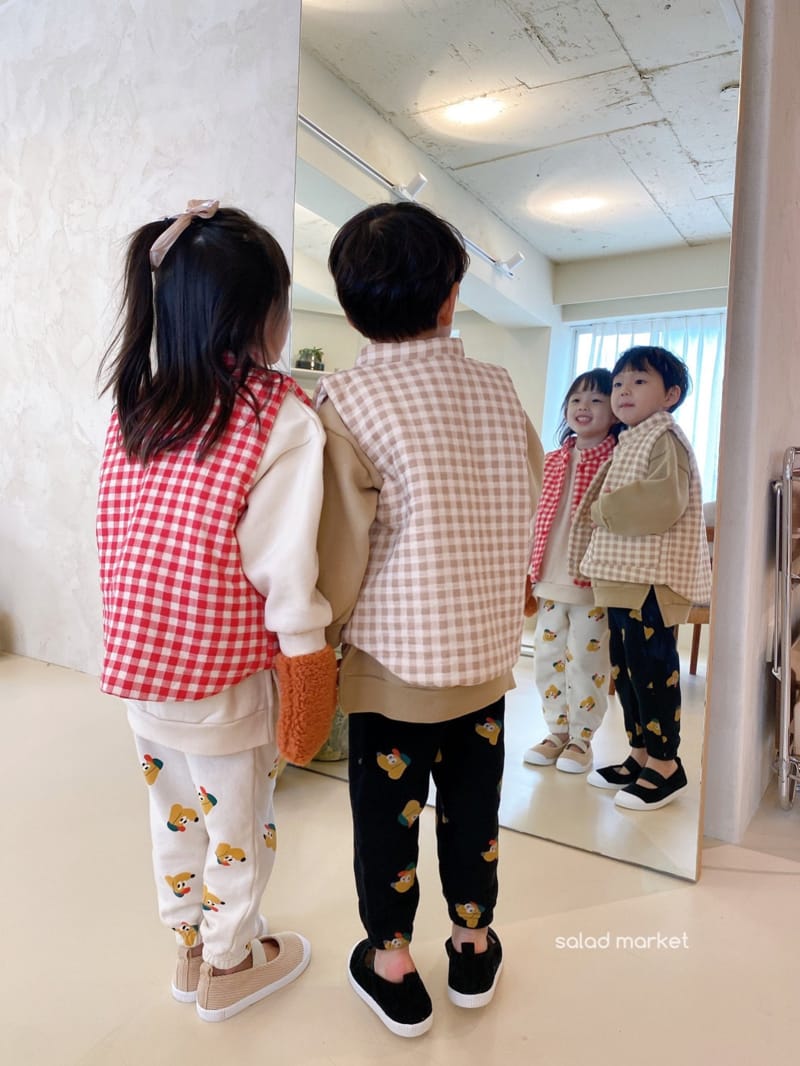 SALAD MARKET - Korean Children Fashion - #Kfashion4kids - Milk Check Vest - 8