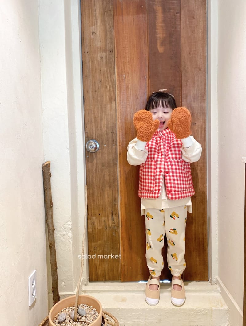 SALAD MARKET - Korean Children Fashion - #Kfashion4kids - Milk Check Vest - 9