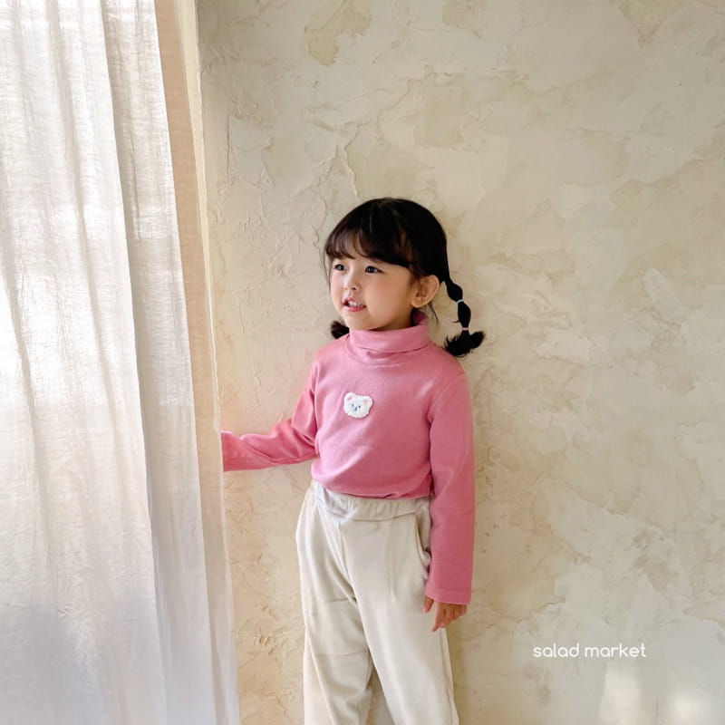 SALAD MARKET - Korean Children Fashion - #Kfashion4kids - Bear Turtleneck Tee - 10
