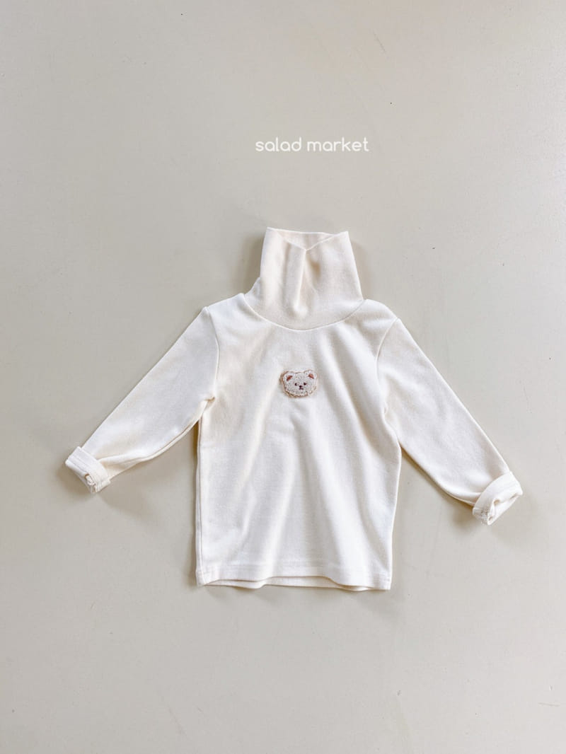 SALAD MARKET - Korean Children Fashion - #Kfashion4kids - Bear Turtleneck Tee - 4