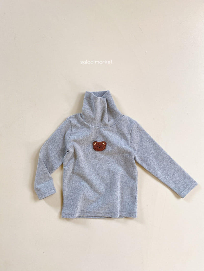 SALAD MARKET - Korean Children Fashion - #Kfashion4kids - Bear Turtleneck Tee - 5
