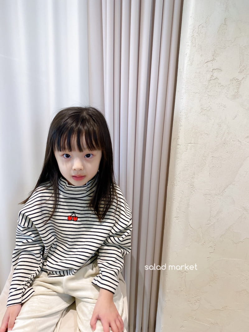 SALAD MARKET - Korean Children Fashion - #Kfashion4kids - Cherry Half Turtleneck - 12