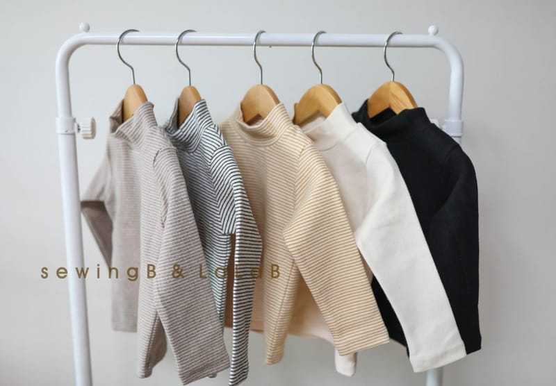 SEWING-B - Korean Children Fashion - #Kfashion4kids - Peach Turtleneck Tee - 3