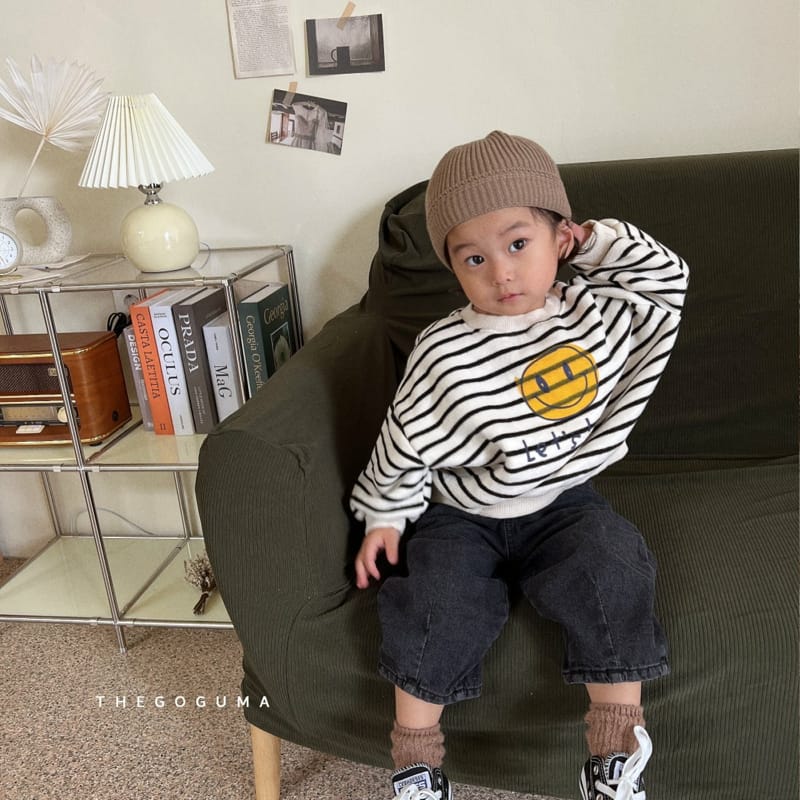 SHINSEAGE KIDS - Korean Children Fashion - #Kfashion4kids - Smile Stripes Sweatshirt