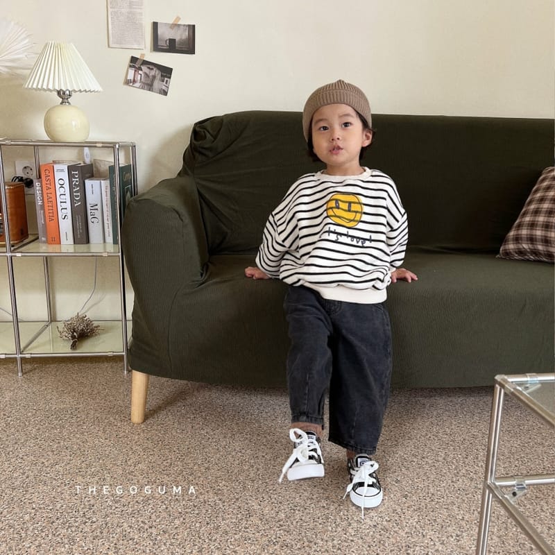 SHINSEAGE KIDS - Korean Children Fashion - #Kfashion4kids - Smile Stripes Sweatshirt - 2