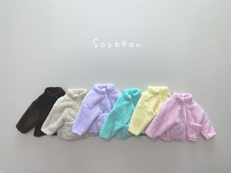 SOYBEAN - Korean Children Fashion - #Kfashion4kids - Over Fit Fleece Zip-up - 10