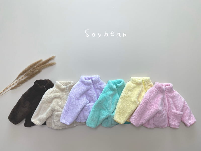 SOYBEAN - Korean Children Fashion - #Kfashion4kids - Over Fit Fleece Zip-up - 11