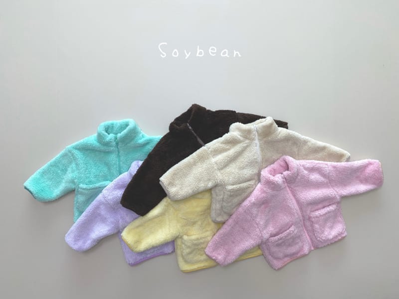 SOYBEAN - Korean Children Fashion - #Kfashion4kids - Over Fit Fleece Zip-up - 3