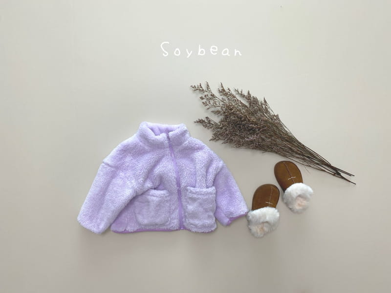 SOYBEAN - Korean Children Fashion - #Kfashion4kids - Over Fit Fleece Zip-up - 4