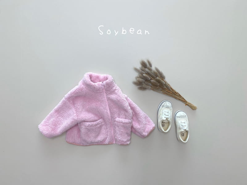 SOYBEAN - Korean Children Fashion - #Kfashion4kids - Over Fit Fleece Zip-up - 7