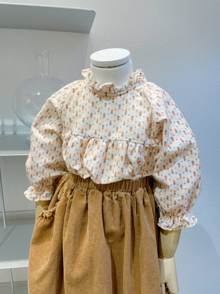 STUDIO M - Korean Children Fashion - #Kfashion4kids - Flower Fleece Blouse - 12