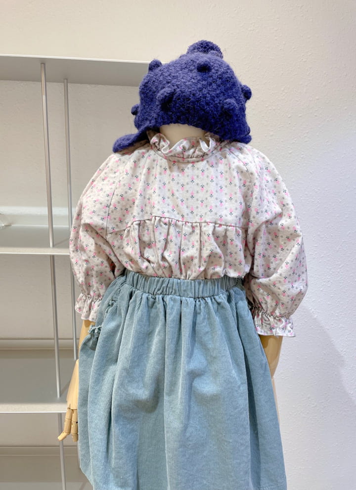STUDIO M - Korean Children Fashion - #Kfashion4kids - Flower Fleece Blouse - 4