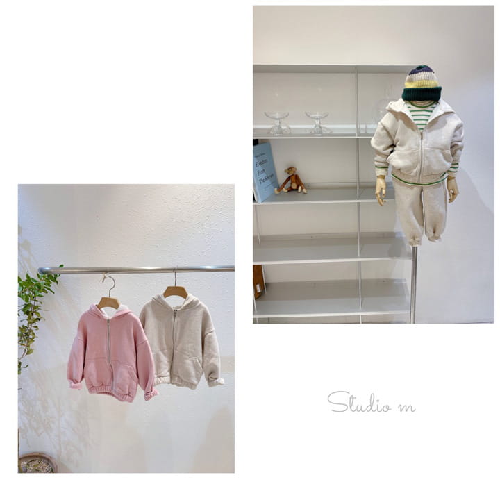 STUDIO M - Korean Children Fashion - #Kfashion4kids - Pure Fleece Zip-up - 10