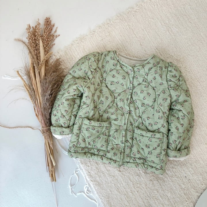 STUDIO M - Korean Children Fashion - #Kfashion4kids - Small Flower Quilting Jacket