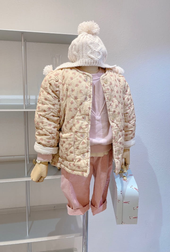 STUDIO M - Korean Children Fashion - #Kfashion4kids - Small Flower Quilting Jacket - 3