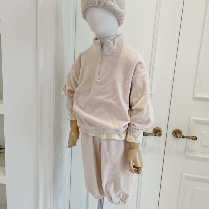 STUDIO M - Korean Children Fashion - #Kfashion4kids - Velvet Anorak Bottom Set - 4