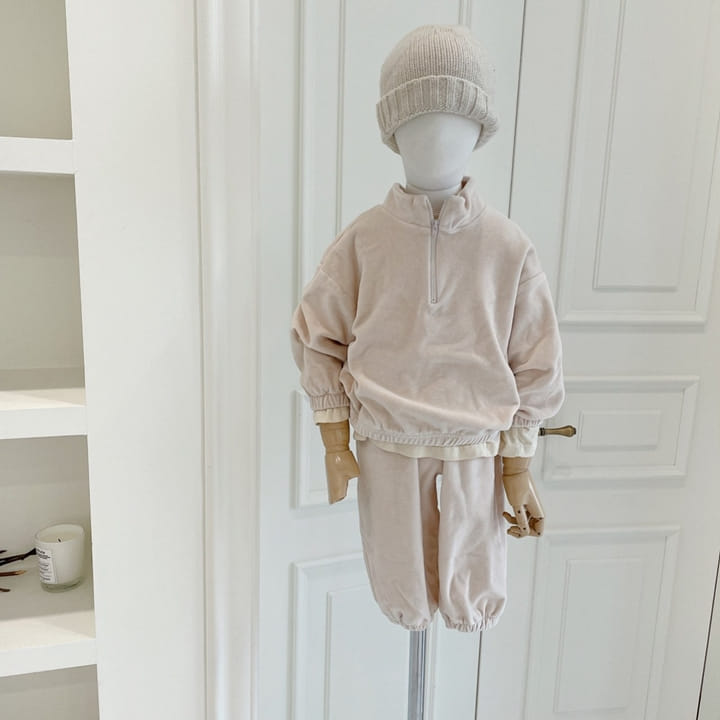 STUDIO M - Korean Children Fashion - #Kfashion4kids - Velvet Anorak Bottom Set - 6
