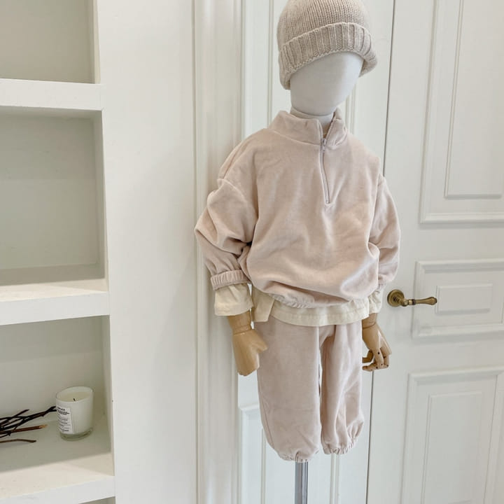 STUDIO M - Korean Children Fashion - #Kfashion4kids - Velvet Anorak Bottom Set - 9