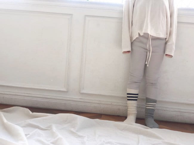 TEAMAND - Korean Children Fashion - #Kfashion4kids - 3 Stripes Rib Knee Socks - 3
